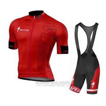 2016 Fahrradbekleidung Specialized Rot und Shwarz (2) Trikot Kurzarm und Tragerhose